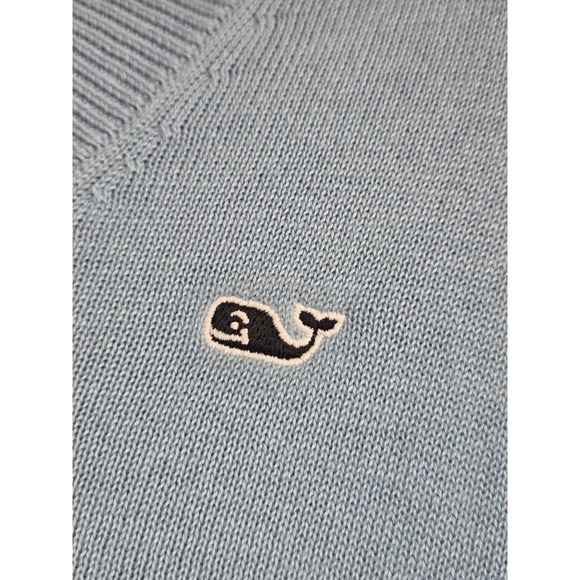 Vineyard Vines Sweater Womens XXS Blue Cotton V Neck Whale Logo‎ Pullover - Picture 4 of 9